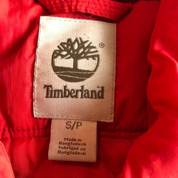 Timberland, Red, Quilted, Zippered, Elastic Waist, Nylon, Vest, Size: S/P - Picture 3 of 8